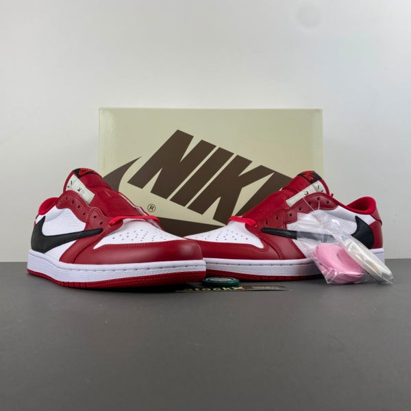Low Top Sneakers, White Red Colorway, Reverse Hook Design, Lace Up Design, Casual Gift for Sneaker Fans