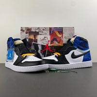 High Top Sneakers, White Black Blue Colorway, Lace Up Design, Casual Gift for Sneaker Fans