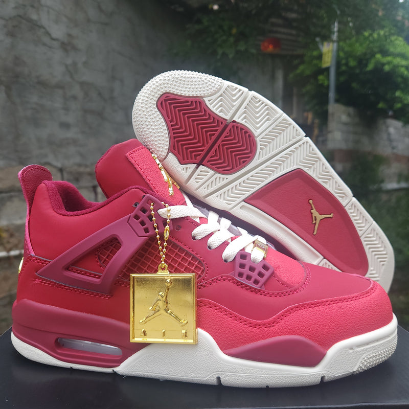 Mid Top Sneakers, Red Purple Gold Colorway, Lace Up Design, Casual Gift for Sneaker Fans