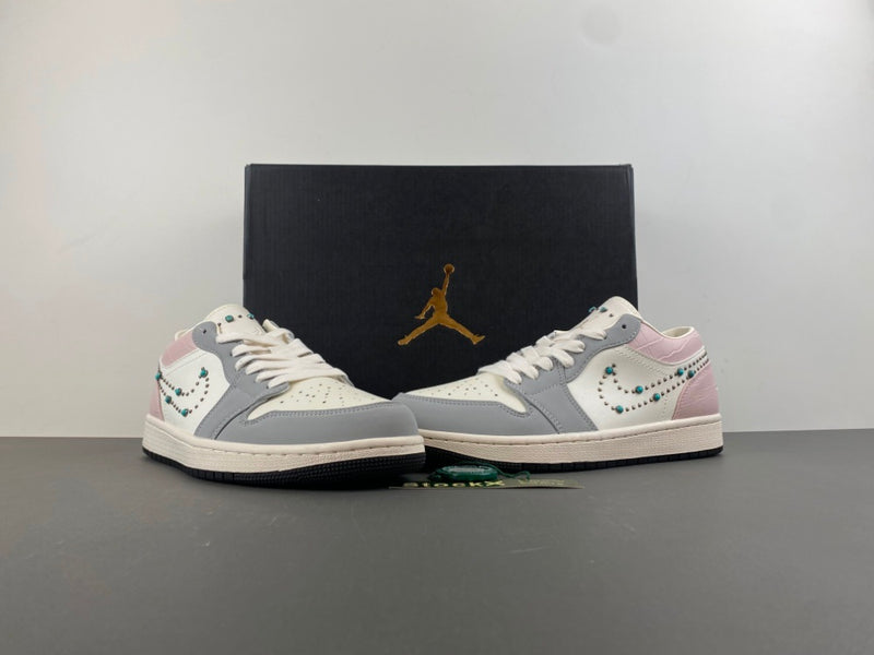 Low Top Sneakers, White Pink Gray Colorway, Lace Up Design, Casual Gift for Sneaker Fans