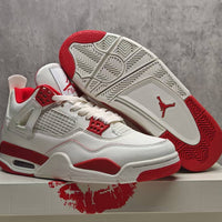 Mid Top Sneakers, Red Colorway, Valentine Design, Lace Up Design, Casual Gift for Sneaker Fans