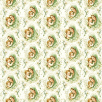 Religious Floral Catholic Christmas Gift Wrap Roll, Virgin Mary and Baby Jesus Gift Wrapping Paper, Christian Holiday Present Paper