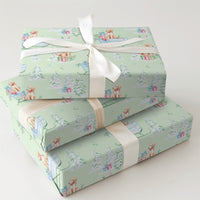 Watercolor Dog Christmas Gift Wrap, Golden Doodle Sleigh Wrapping Paper, Puppy Winter Holiday Wrapping Paper, Dog Lover Gift Wrap Roll