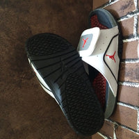 Slides, White Red Colorway, Slip On Design, Casual Gift for Shoe Lovers