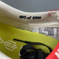 Low Top Sneakers, White Red Colorway, Lace Up Design, Casual Gift for Sneaker Fans