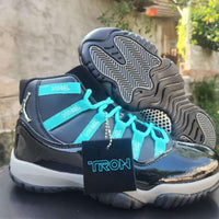 High Top Sneakers, Blue Black Colorway, Lace Up Design, Casual Gift for Sneaker Fans