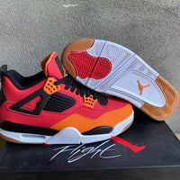 Mid Top Sneakers, Red Orange Colorway, Lace Up Design, Casual Gift for Sneaker Fans