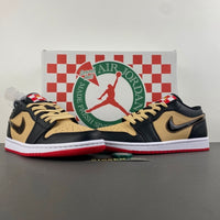 Low Top Sneakers, Black Red Brown Colorway, Lace Up Design, Casual Gift for Sneaker Fans