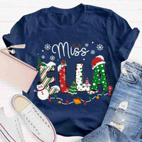 Custom Holiday Educator Tee, Personalized Christmas Teacher Shirt, Festive Winter Teacher T-Shirt, Merry Christmas Teacher Present