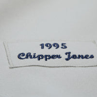 Atlanta Braves Chipper Jones Gray 1995 Throwback Authentic Jersey
