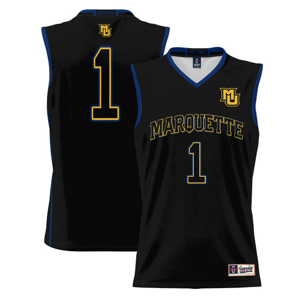 #1 Marquette Golden Eagles Lightweight Basketball Jersey - Black