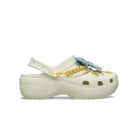 Platform Denim Clogs - Linen