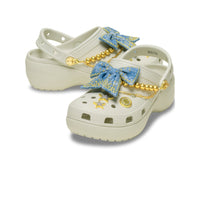 Platform Denim Clogs - Linen