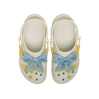 Platform Denim Clogs - Linen