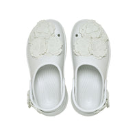 Classic Stacked Lace Floral Clogs - Moonlight