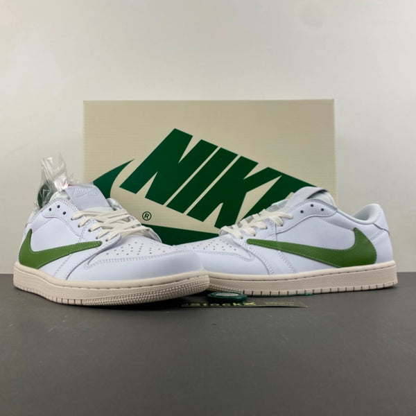Low Top Sneakers, White Green Colorway, Reverse Hook Design, Lace Up Design, Casual Gift for Sneaker Fans