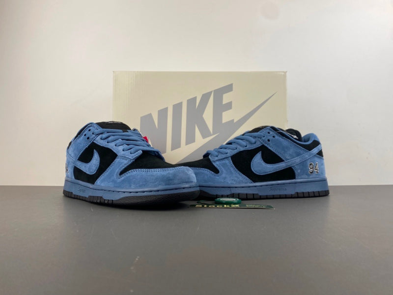 Low Top Sneakers, Blue Black Colorway, Lace Up Design, Casual Gift for Sneaker Fans