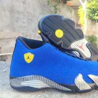 Mid Top Sneakers, Blue Colorway, Lace Up Design, Casual Gift for Sneaker Fans