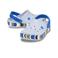 Kids' Crocband Chevron Band Clogs - Steel / Blue Blaze