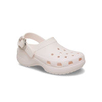 Platform Dipped Metallic Buckle Clogs - Bubble Ice