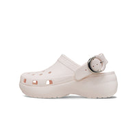 Platform Dipped Metallic Buckle Clogs - Bubble Ice