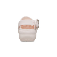 Platform Dipped Metallic Buckle Clogs - Bubble Ice