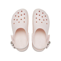 Platform Dipped Metallic Buckle Clogs - Bubble Ice