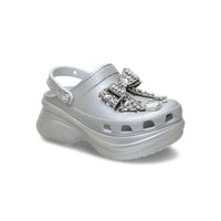 Bae Bedazzled Bows Clogs - Silver