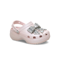 Classic Platform Bedazzled Bows Clogs - Quartz