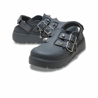 Loaferette Star Studded Clogs - Carbon