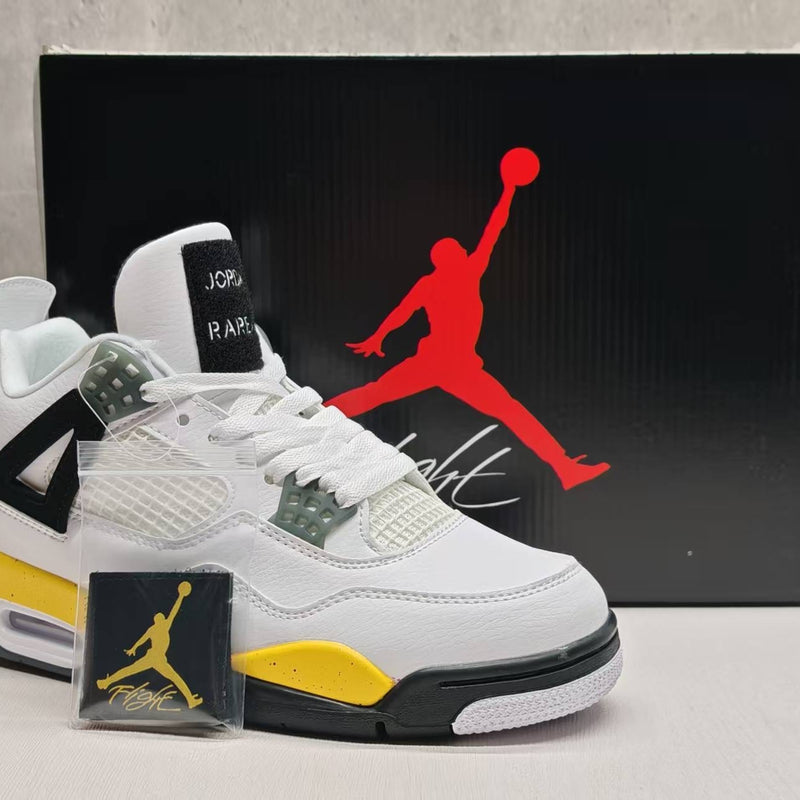 Mid Top Sneakers, White Black Yellow Colorway, Lace Up Design, Casual Gift for Sneaker Fans