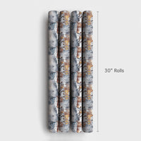 Watercolor Snowy Alpine Gift Wrap, Winter Village Red Train Wrapping Paper, Nostalgic Holiday Wrapping Paper, Christmas Gift Wrap Roll
