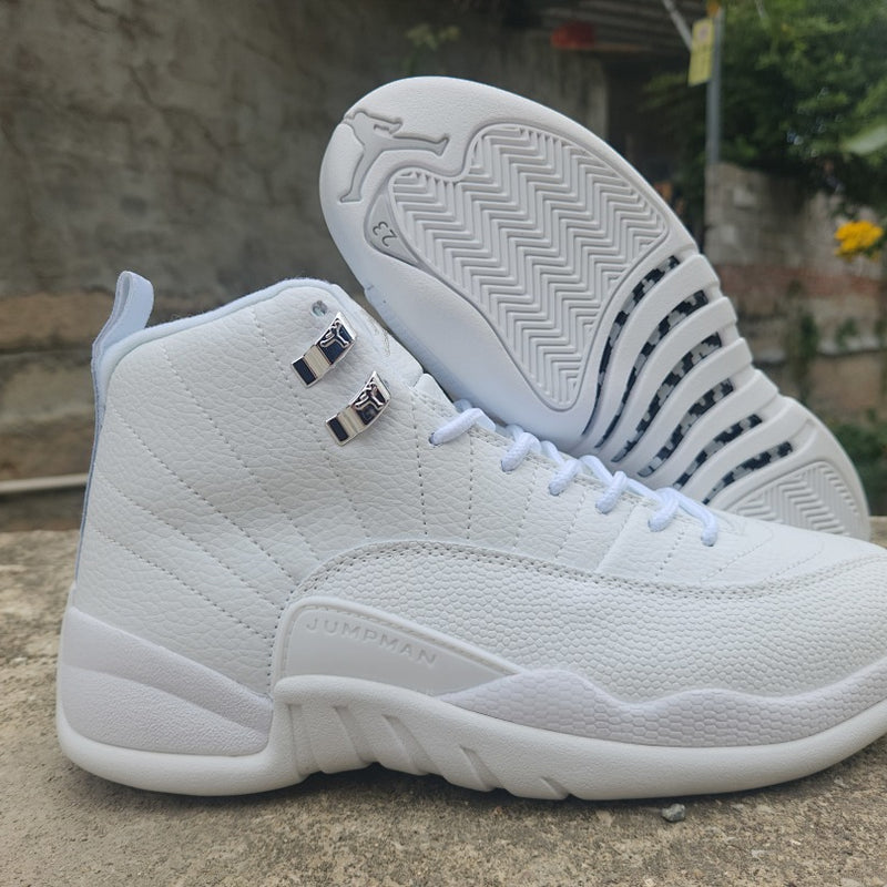 High Top Sneakers, White Colorway, Lace Up Design, Casual Gift for Sneaker Fans