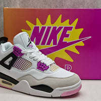 Mid Top Sneakers, White Pink Purple Colorway, Lace Up Design, Casual Gift for Sneaker Fans