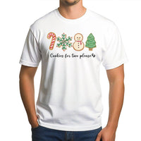 Adorable Gingerbread Pregnancy Reveal T-Shirt, Cookies for Two Please Shirt, Christmas Expecting Mom Graphic Tee, Holiday Baby Announcement Tee