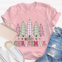 Pink Bow Aesthetic Holiday Graphic Tee, Coquette Christmas Tree T-Shirt, Girly Winter Vacation Shirt, Vintage Christmas Present for Her
