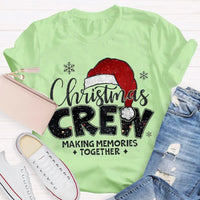 Making Memories Together Tee, Christmas Crew Shirt, Holiday Santa Hat Graphic T-Shirt, Matching Family Christmas Shirt, Group Holiday Tee