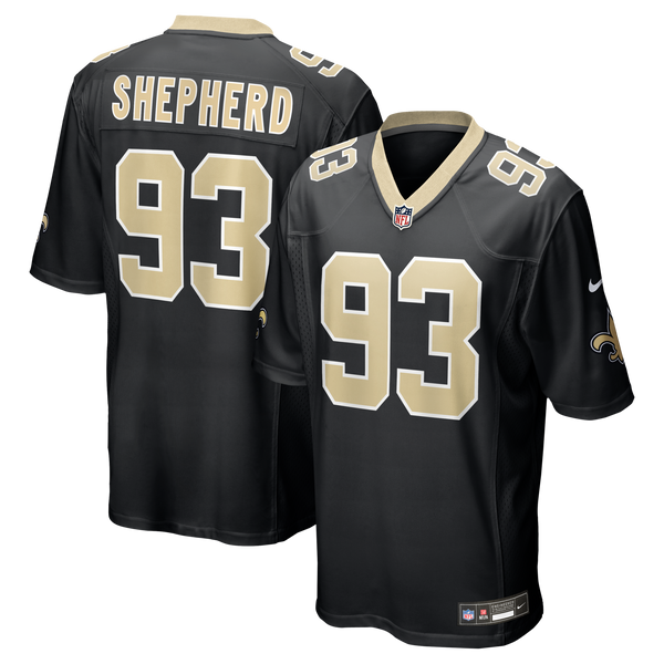 New Orleans Saints Nathan Shepherd Black Game Jersey