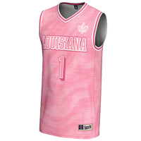 #1 Louisiana Ragin' Cajuns Lightweight Basketball Fashion Jersey - Pink