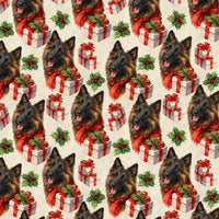 Dog Poinsettia Gift Wrap, Belgian Tervuren Christmas Wrapping Paper, Festive Dog Breed Wrapping Paper, Holiday Pet Gift Wrap for Dog Mom