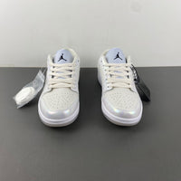Low Top Sneakers, Silver Colorway, Lace Up Design, Casual Gift for Sneaker Fans