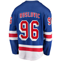 New York Rangers Jack Roslovic Blue Home Premier Breakaway Player Jersey