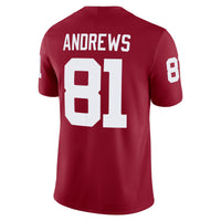 Mark Andrews Oklahoma Sooners Alumni Player Game Jersey - Crimson
