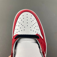 Low Top Sneakers, White Red Colorway, Lace Up Design, Casual Gift for Sneaker Fans