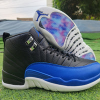 High Top Sneakers, Blue White Black Colorway, Lace Up Design, Casual Gift for Sneaker Fans