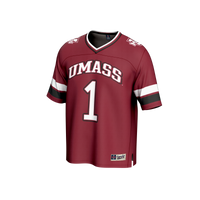 #1 UMass Minutemen Lightweight Collegiate Football Fashion Jersey - Maroon