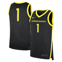#1 Black Oregon Ducks Alternate Replica Jersey
