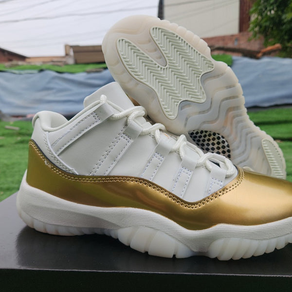 Low Top Sneakers, White Gold Colorway, Lace Up Design, Casual Gift for Sneaker Fans