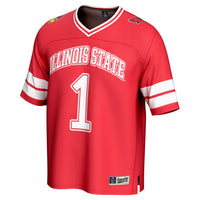 #1 Illinois State Redbirds Lightweight Collegiate Football Fashion Jersey - Red
