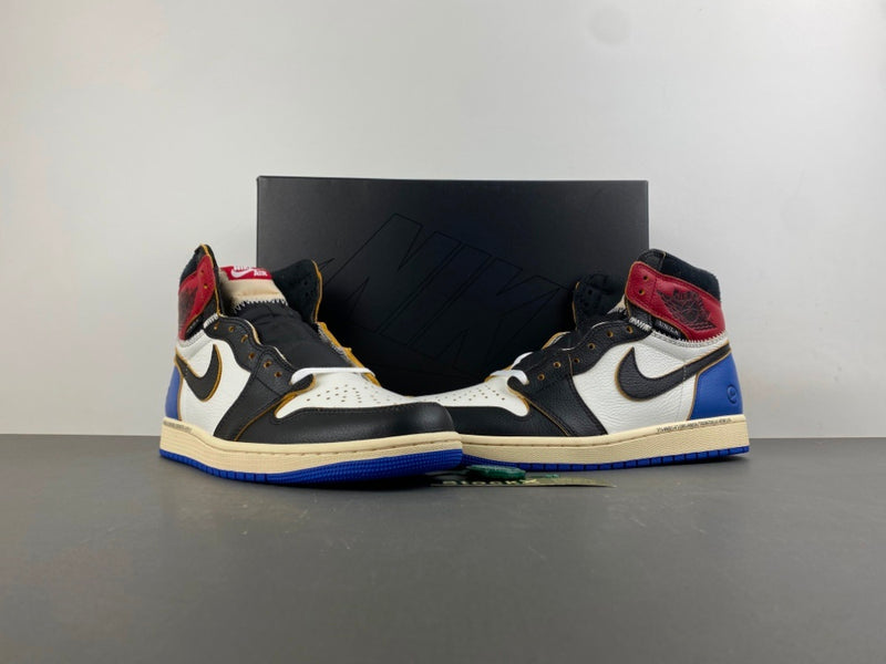 High Top Sneakers, Blue White Black Colorway, Lace Up Design, Casual Gift for Sneaker Fans